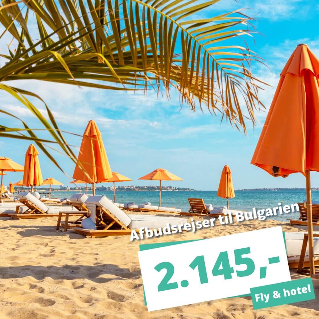 Tag på sommerferie til Bulgarien – 1 uge fra 2.145 kr. pr. person