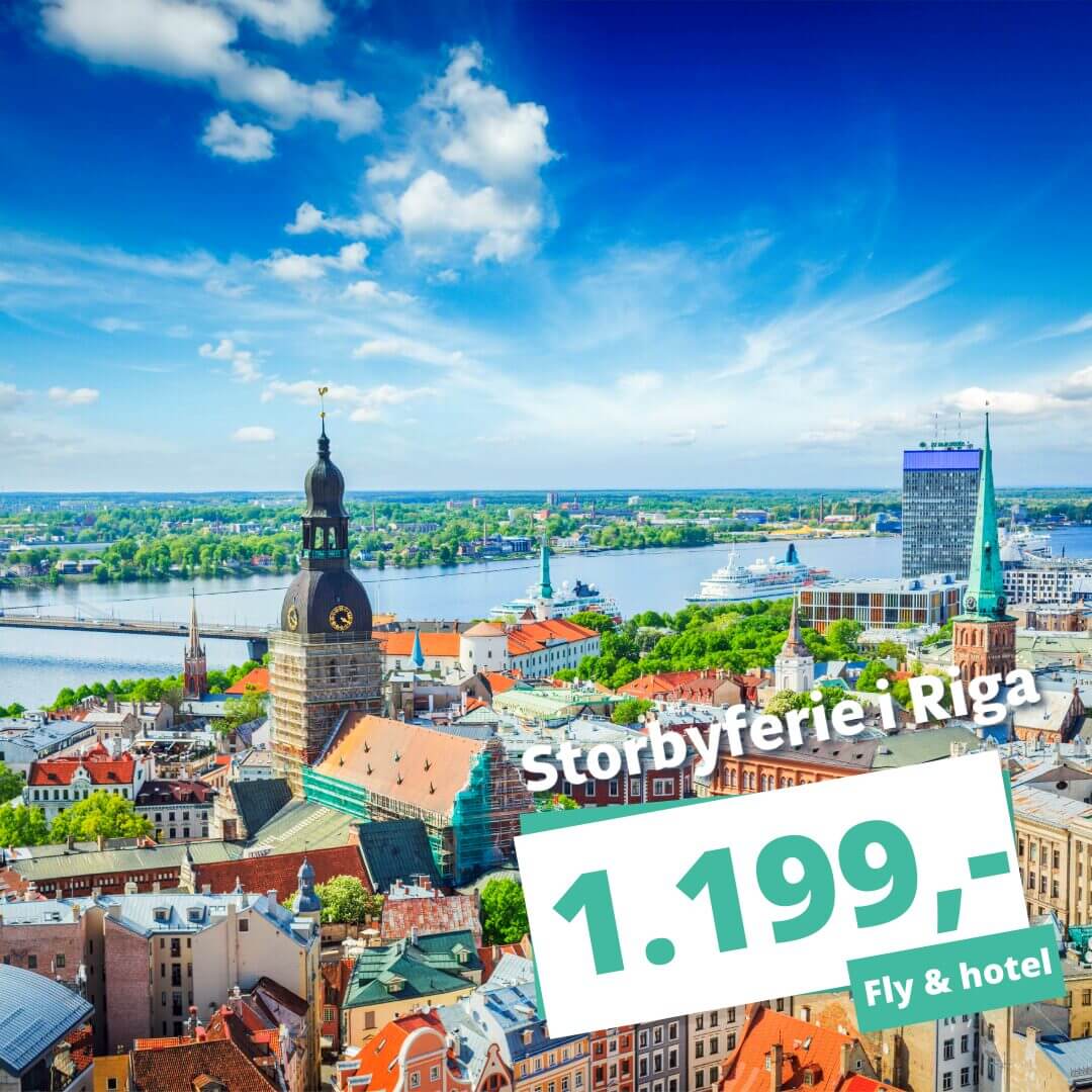 Rejs på storbyferie til Riga i september fra KUN 1.199,-
