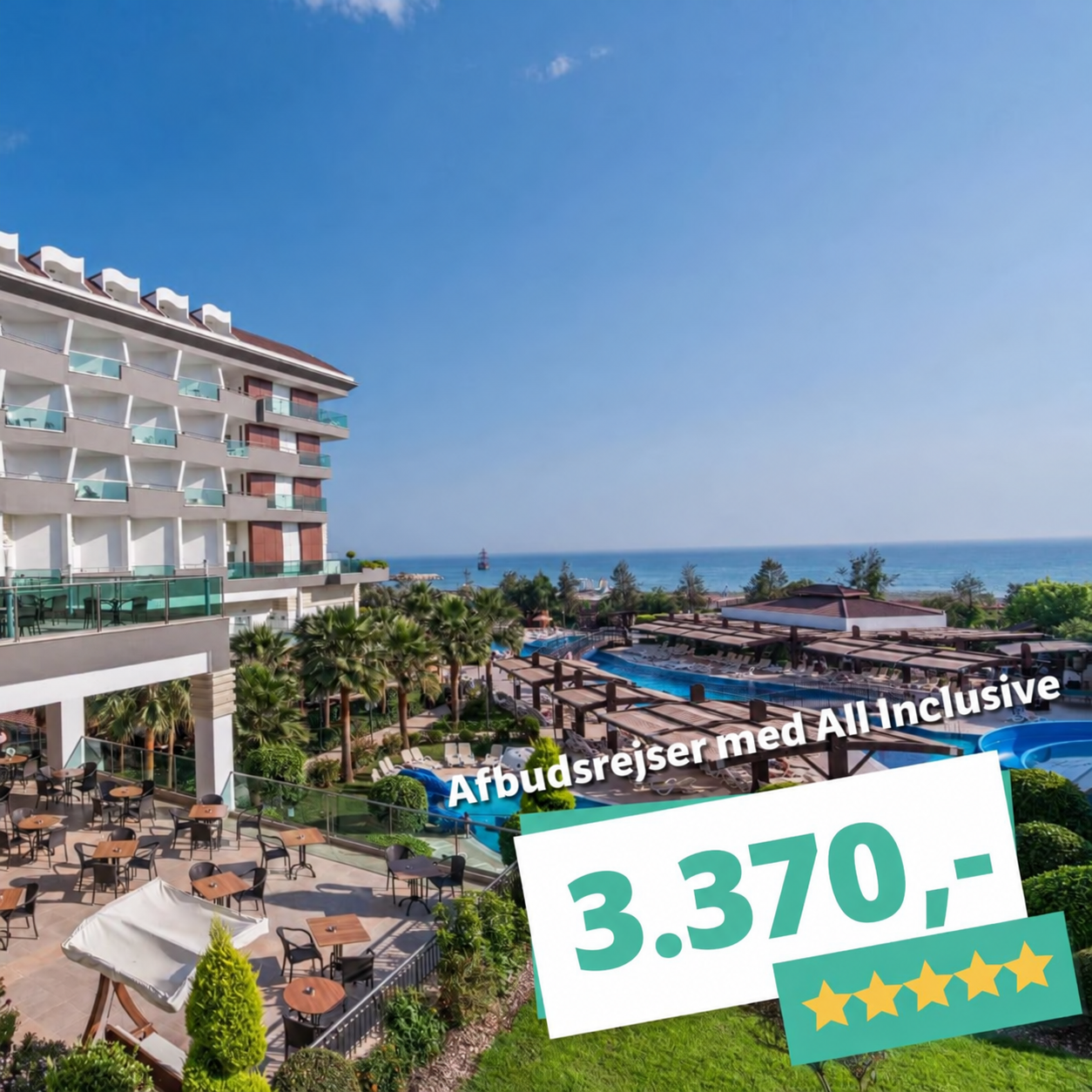 1 uges afslappende ferie – 5★ All Inclusive fra 3.370,-