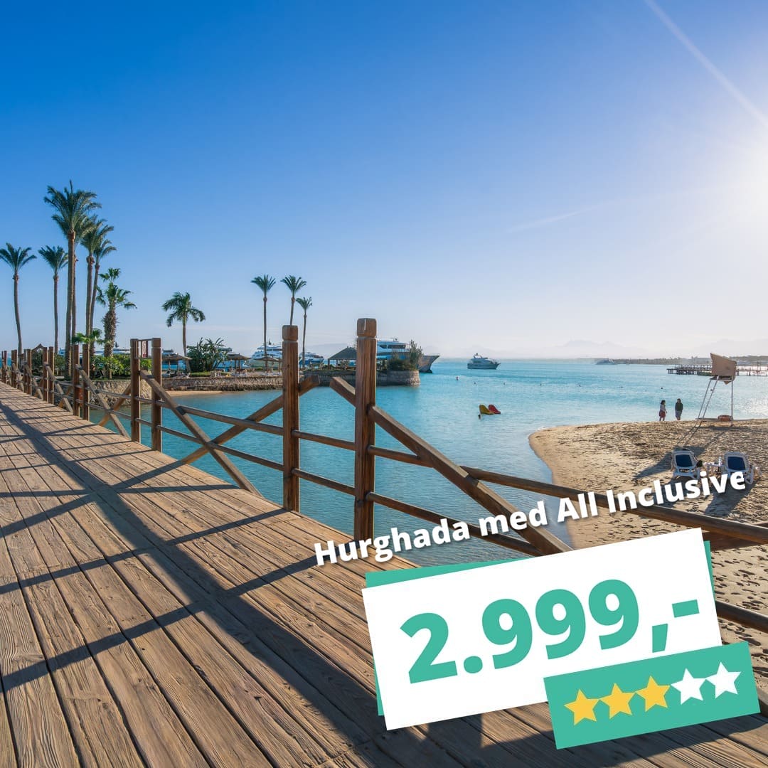 3★ Rejser til Hurghada med All Inclusive fra KUN 2.999,-
