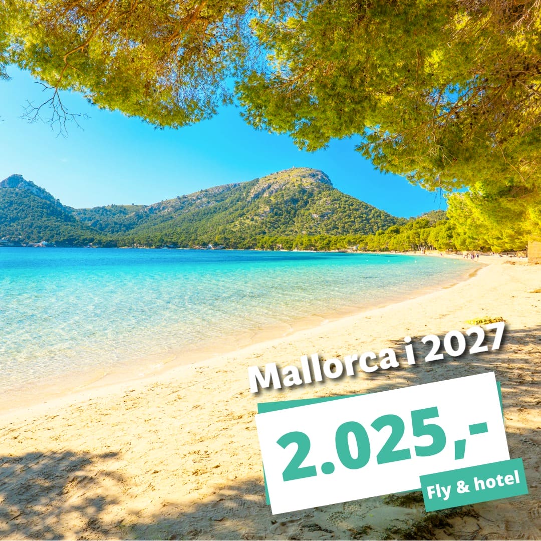 Billige rejser til Mallorca i 2027 – Book en uge fra 2.025,-